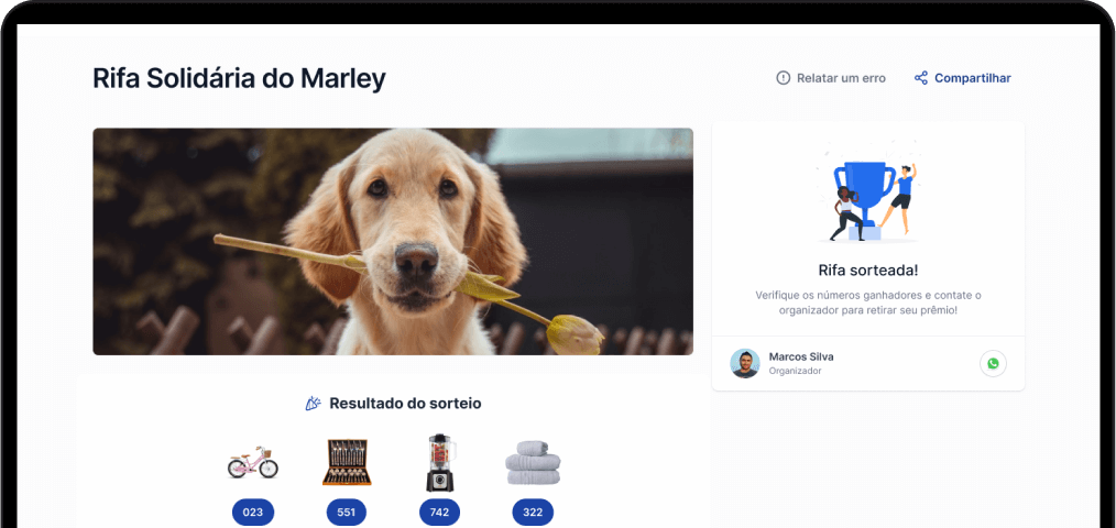Rifa Personalizada - Crie sua rifa personalizada online